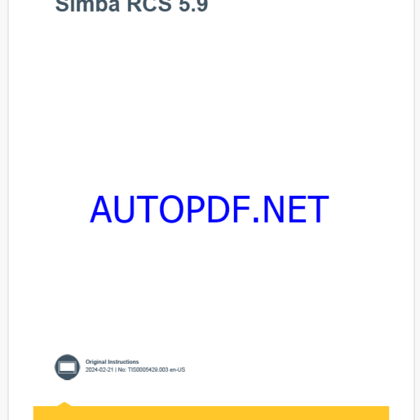 Epiroc Simba RCS 5.9 Control System Manual