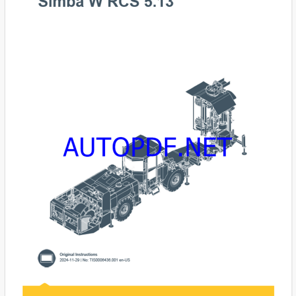 Epiroc Simba W RCS 5.13 Control System Manual