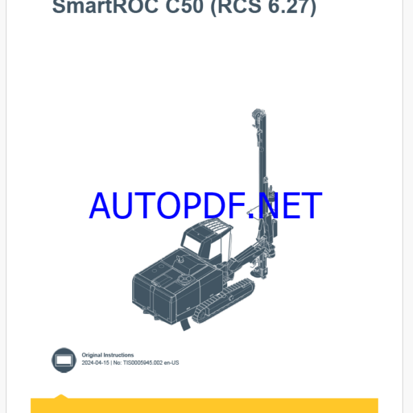 Epiroc SmartROC C50 RCS 6.27 Control System Manual