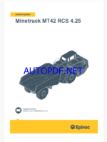 Epiroc Minetruck MT42 RCS 4.25 Control System Manual