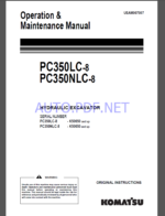 Komatsu PC350LC-8-8,PC350NLC-8 HYDRAULIC EXCAVATOR Operation and Maintenance Manual(UEAM007007)