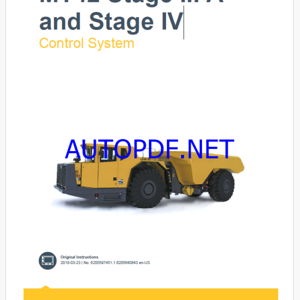 Epiroc Minetruck MT42 Stage III A and Stage IV Control System Manual