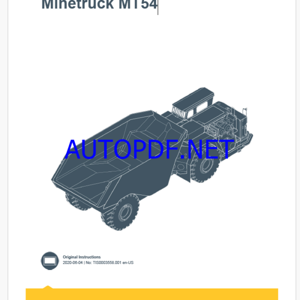 Epiroc Minetruck MT54 Control System Manual