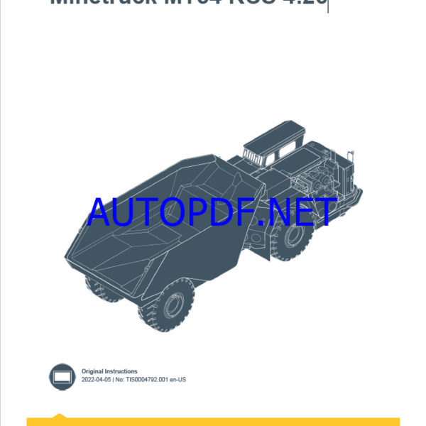 Epiroc Minetruck MT54 RCS 4.26 Control System Manual