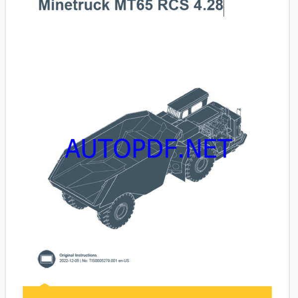 Epiroc Minetruck MT65 RCS 4.28 Control System Manual