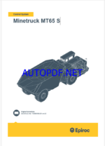 Epiroc Minetruck MT65 S Control System Manual