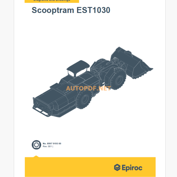 Epiroc Scooptram EST11030 Diagrams and Drawings Manual