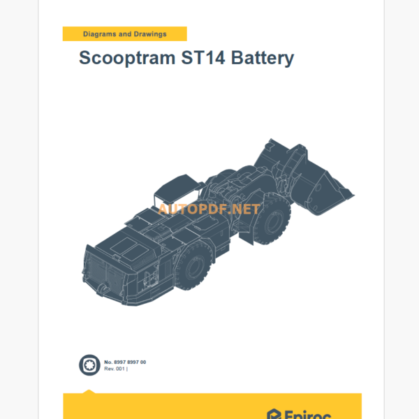 Epiroc Scooptram ST14 Battery Diagrams and Drawings Manual