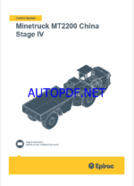 Epiroc Minetruck MT2200 China Stage IV Control System Manual