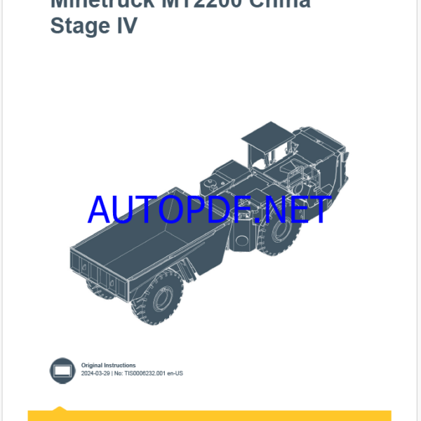 Epiroc Minetruck MT2200 China Stage IV Control System Manual