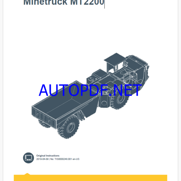 Epiroc Minetruck MT2200 Control System Manual