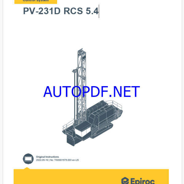 Epiroc PV-231D RCS 5.4 Pit Viper Control System Manual