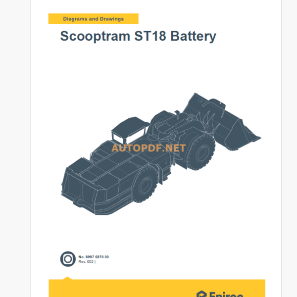 Epiroc Scooptram ST18 Battery Diagrams and Drawings Manual