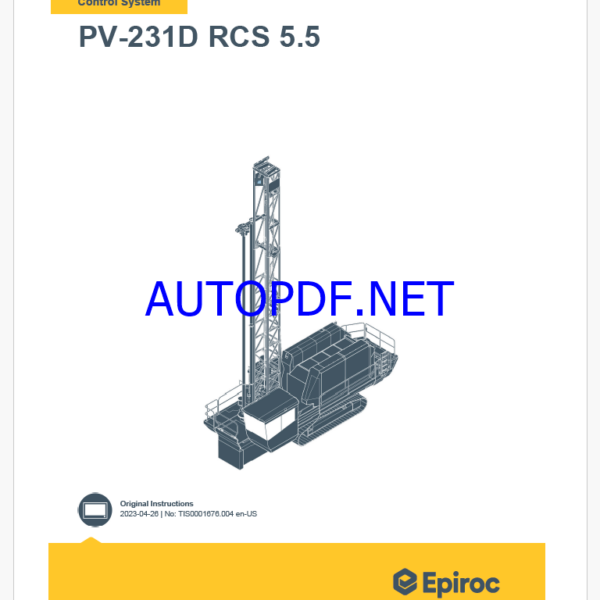 Epiroc PV-231D RCS 5.5 Pit Viper Control System Manual (2)