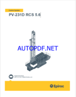 Epiroc PV-231D RCS 5.5 Pit Viper Control System Manual