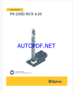 Epiroc PV-235D RCS 4.20 Pit Viper Control System Manual