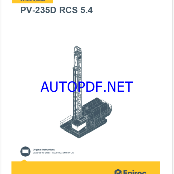 Epiroc PV-235D RCS 5.4 Pit Viper Control System Manual