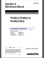 Komatsu PC450-8, PC450LC-8,PC450LCHD-8 HYDRAULIC EXCAVATOR Operation and Maintenance Manual(UEAM007205)