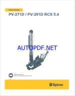 Epiroc PV-271D, PV-291D RCS 5.4 Pit Viper Control System Manual