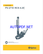 Epiroc PV-271E RCS 4.20 Pit Viper Control System Manual