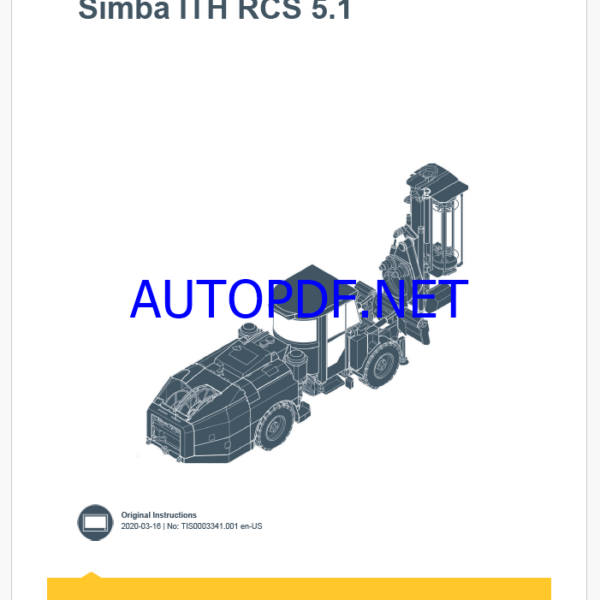 Epiroc Simba ITH RCS 5.1 Control System Manual