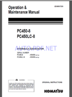 Komatsu PC450-8, PC450LC-8 HYDRAULIC EXCAVATOR Operation and Maintenance Manual(UEAM007206)