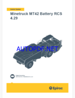 Epiroc Minetruck MT42 Battery RCS 4.29 Control System Manual