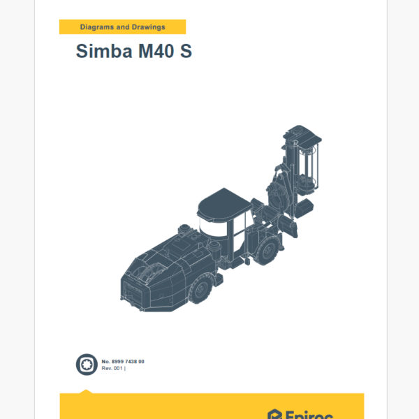 Epiroc Simba M40 S Diagrams and Drawings Manual