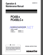 Komatsu PC450-8, PC450LC-8 HYDRAULIC EXCAVATOR Operation and Maintenance Manual(UEAM007210)