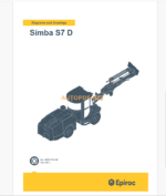 Epiroc Simba S7 D Diagrams and Drawings Manual