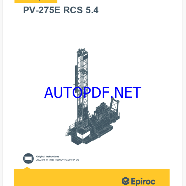 Epiroc PV-275E RCS 5.4 Pit Viper Control System Manual