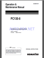 Komatsu PC130-8 HYDRAULIC EXCAVATOR Operation and Maintenance Manual(UEAM007307)