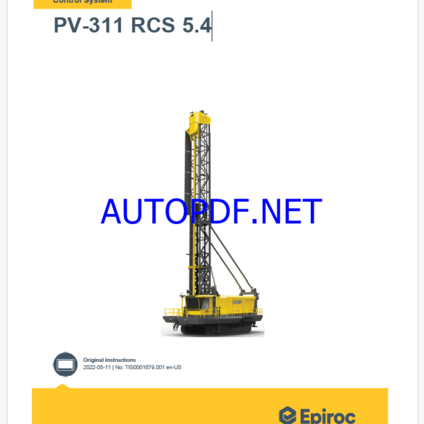 Epiroc PV-311 RCS 5.4 Pit Viper Control System Manual