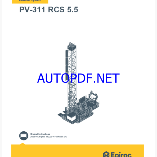 Epiroc PV-311 RCS 5.6 Pit Viper Control System Manual