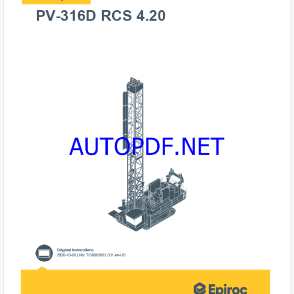 Epiroc PV-316D RCS 4.20 Pit Viper Control System Manual