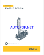 Epiroc PV-351D RCS 5.4 Pit Viper Control System Manual