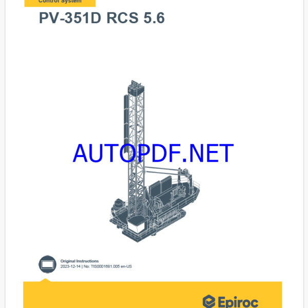 Epiroc PV-351D RCS 5.6 Pit Viper Control System Manual