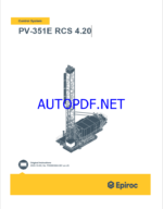 Epiroc PV-351E RCS 4.20 Pit Viper Control System Manual