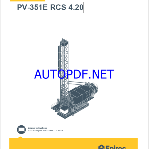 Epiroc PV-351E RCS 4.20 Pit Viper Control System Manual