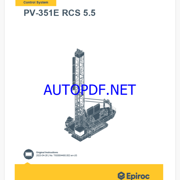 Epiroc PV-351E RCS 5.5 Pit Viper Control System Manual