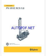 Epiroc PV-351E RCS 5.6 Pit Viper Control System Manual