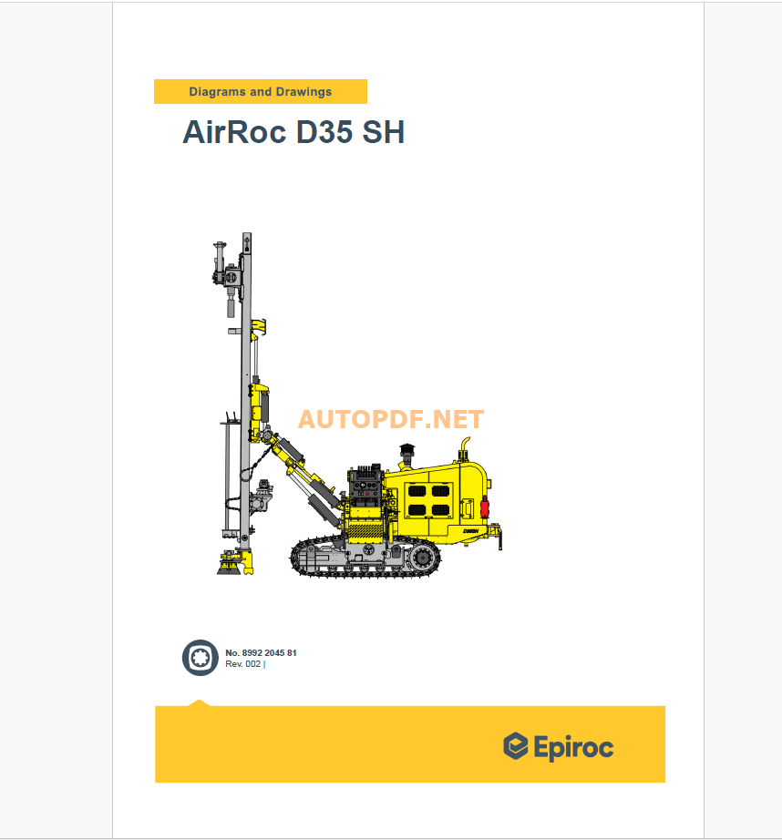 Epiroc AirRoc D35 SH Diagrams and Drawings Manual