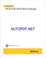 Epiroc RCS 4.20 Auto Rod Change Control System Manual