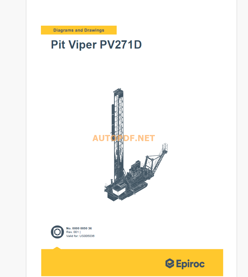 Epiroc Pit Viper PV271D ÖDiagrams and Drawings Manual