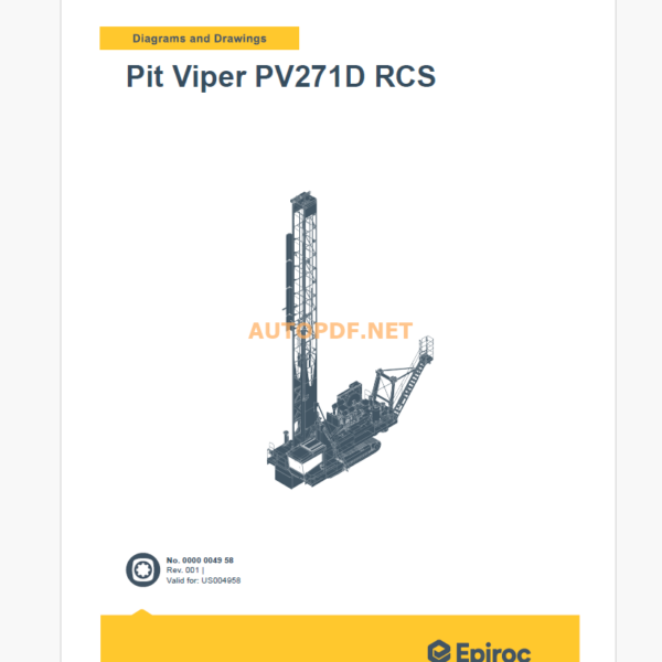 Epiroc Pit Viper PV271D RCS Diagrams and Drawings Manual