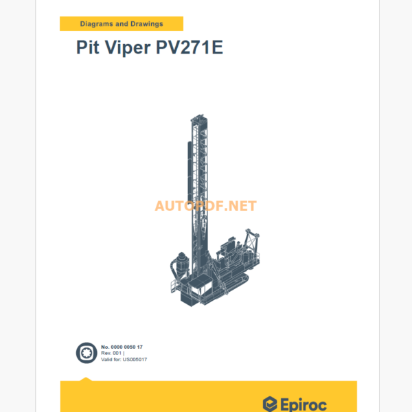 Epiroc Pit Viper PV271E Diagrams and Drawings Manual