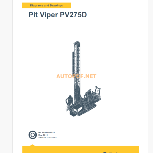 Epiroc Pit Viper PV275D Diagrams and Drawings Manual