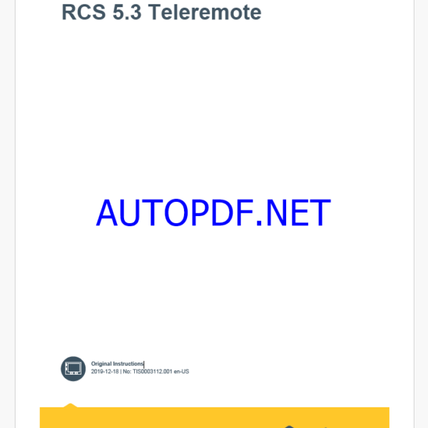 Epiroc RCS 5.3 Teleremote Control System Manual