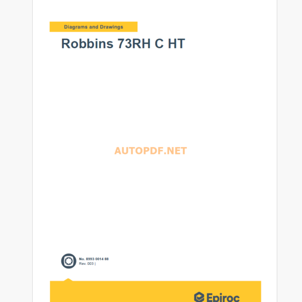 Epiroc Robbins/73RH C HT Diagrams and Drawings Manual