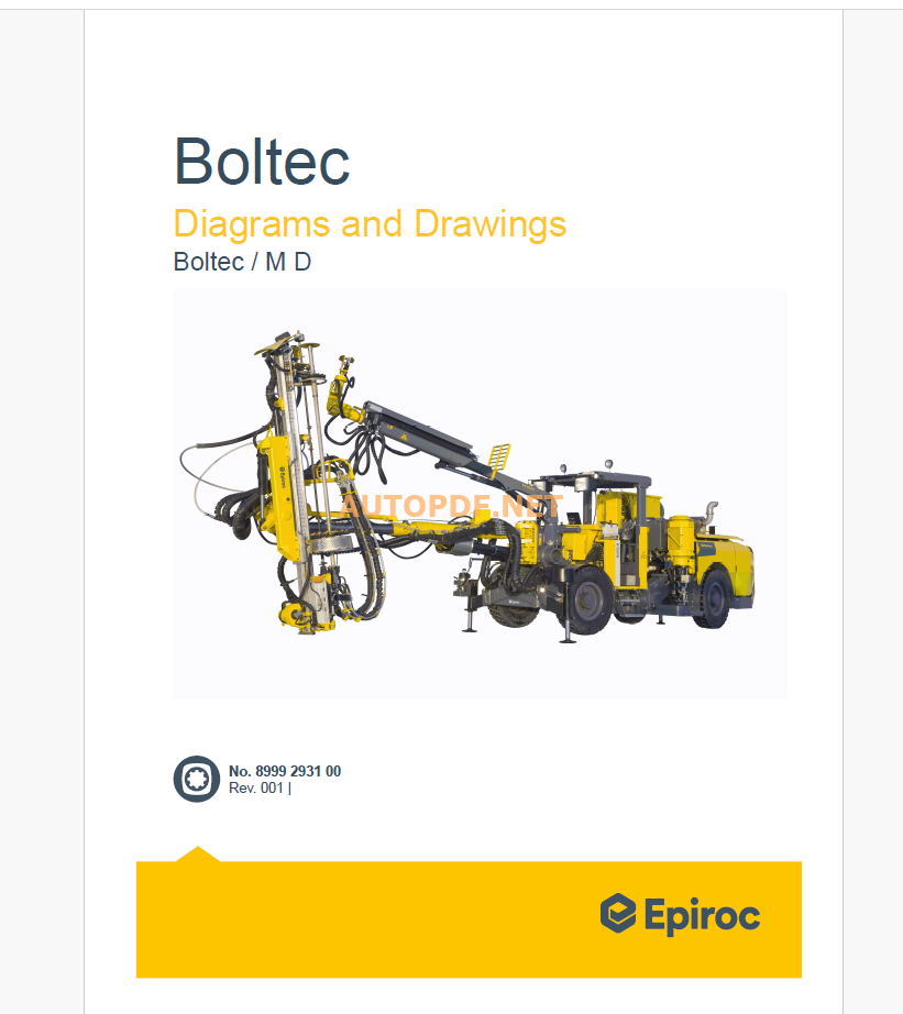 Epiroc Boltec M D Diagrams and Drawings Manual